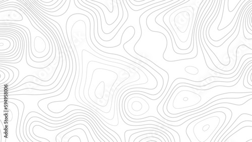 Abstract topographic contours map background, Topography map background. Vector geographic contour map. Modern design with White background with topographic wavy pattern design.
