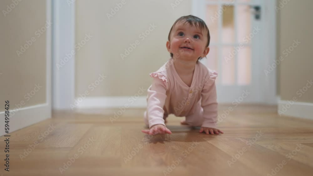 baby crawling. happy family a first steps kid dream concept. baby newborn crawling down the hallway in the house. happy baby girl crawling on the floor lifestyle takes her first steps baby crawling. happy family a first steps kid dream concept. baby newborn crawling down the hallway in the house. happy baby girl crawling on the floor lifestyle takes her first steps