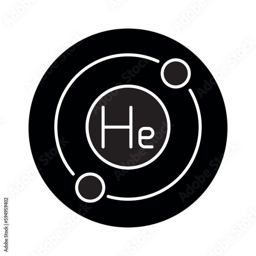Helium formule color line icon. Pictogram for web page