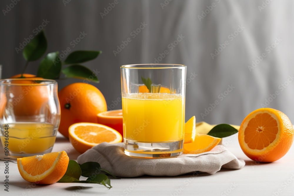 glass jar of fresh orange juice with fresh fruits glass jar of fresh orange juice with fresh fruits