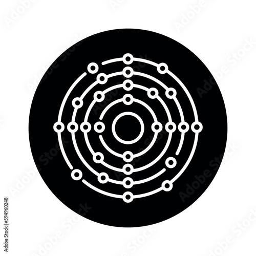 Radium formule color line icon. Pictogram for web page