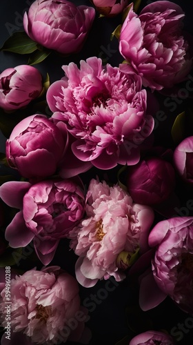 Beautiful peony flower for catalog or online store. Floral shop concept , generative ai.