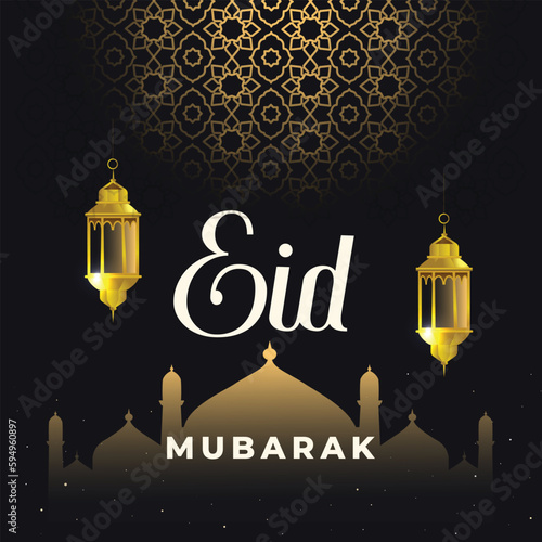 eid al adha mubarak islamic festival colorful luxury Islamic background with decorative ornament, eid Mubarak social media post design.
