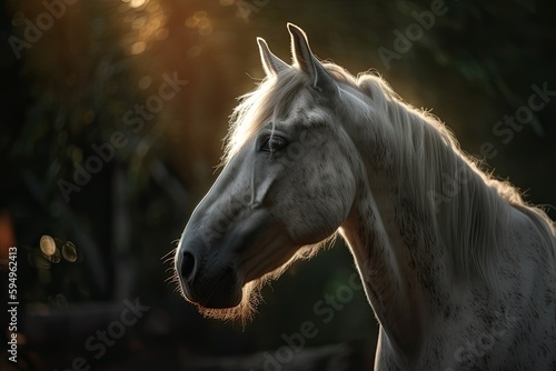 portrait of a horse, ai generative