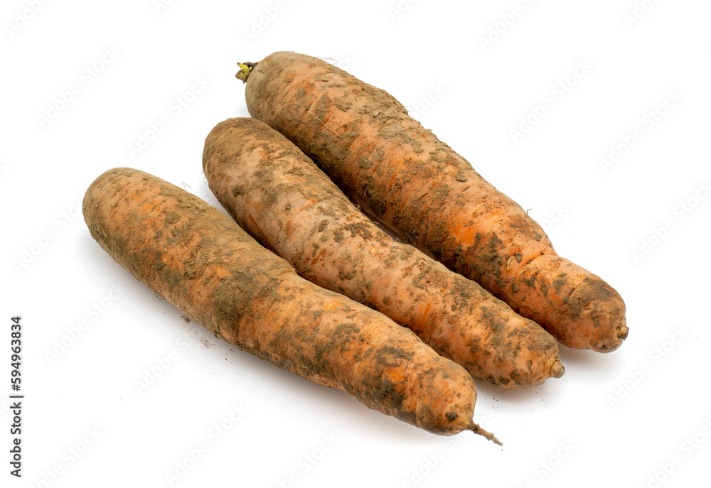 Carrots isolated on white background Carrots isolated on white background