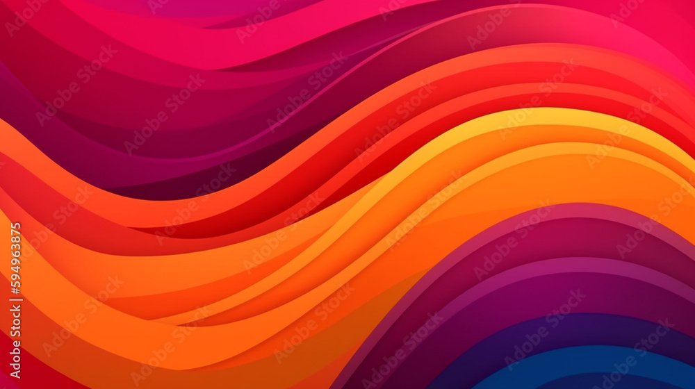 Obraz premium Pride and LGTBQ+ Themed Abstract Rainbow Background for Pride Month Celebration - Generative AI