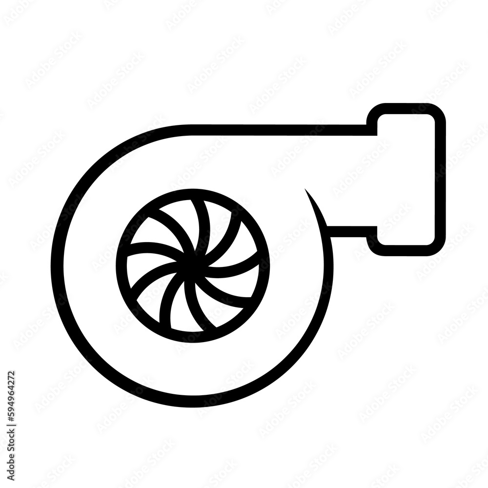 turbo charger icon vector illustration logo clipart