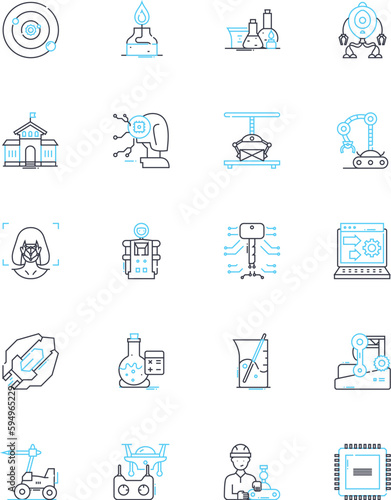 Natural Disaster linear icons set. Tornado, Hurricane, Flood, Tsunami, Earthquake, Avalanche, Landslide line vector and concept signs. Hailstorm,Cycl,Drought outline illustrations © Nina