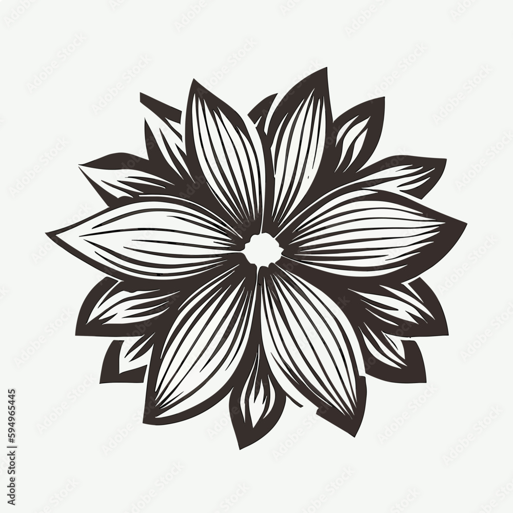 Obraz premium Simple flower vector art