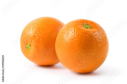 Fresh orange fruits isolate on white background. Full depth and high resolution, Clipping path.