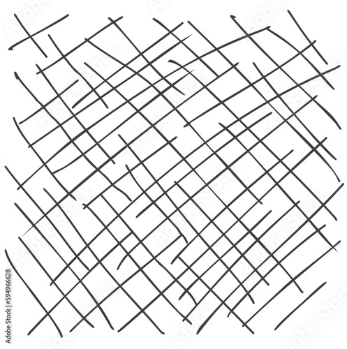 Diagonal Lines sketch . Crossing lines doodle background. Outline cross pattern. Check lines design. Vector illustration