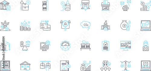 Mtary issue linear icons set. Discrimination, Inequality, Stereotyping, Racism, Prejudice, Bias, Xenophobia line vector and concept signs. Marginalization,Oppression,Bigotry outline illustrations