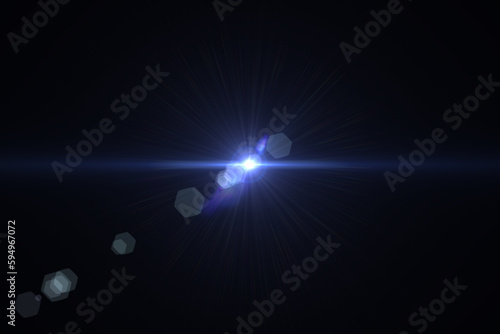 lens flare effects on black background