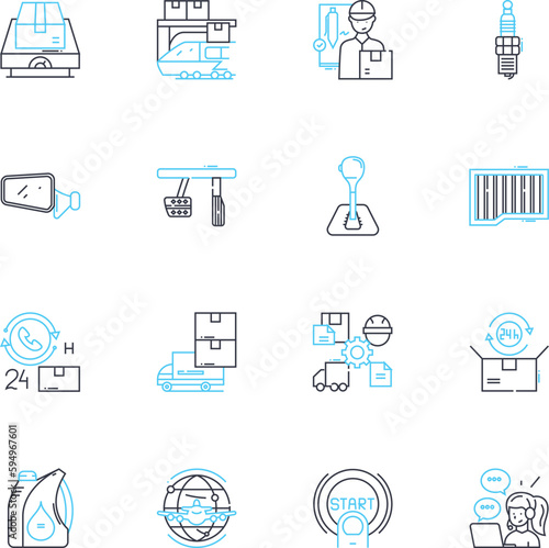 Boats linear icons set. Sail, Motor, Yacht, Canoe, Kayak, Row, Paddle line vector and concept signs. Cruise,Speed,Catamaran outline illustrations