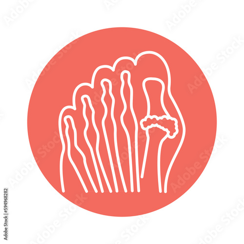 Gout color line icon. Pictogram for web page