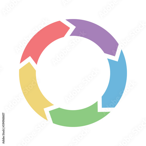 circle arrows flow icon, colors, vector illustration 