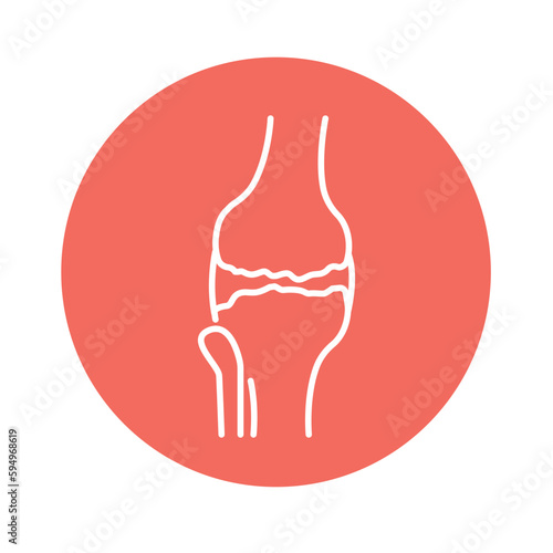 Osteoarthritis color line icon. Pictogram for web page