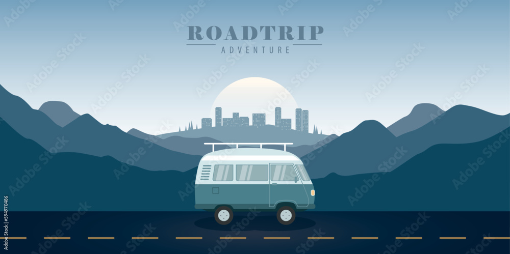 road trip adventure with camper van in the blue mountains towards the ...