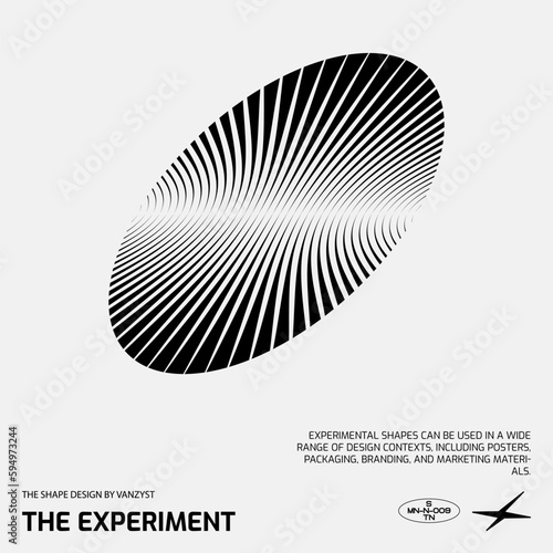 Universal Geometric Shape, Bright Bold Element For Graphic Design