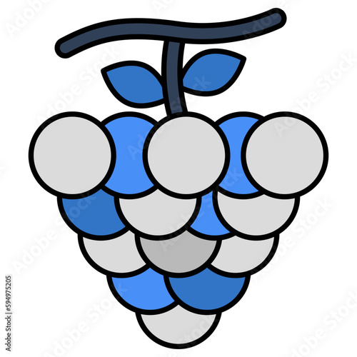 Grapes icon, editable vector