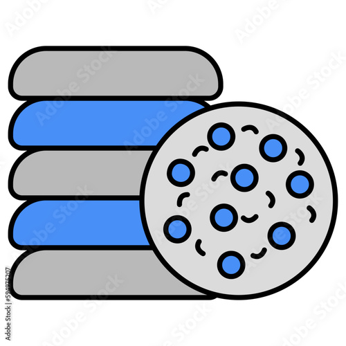 An editable design icon of biscuits