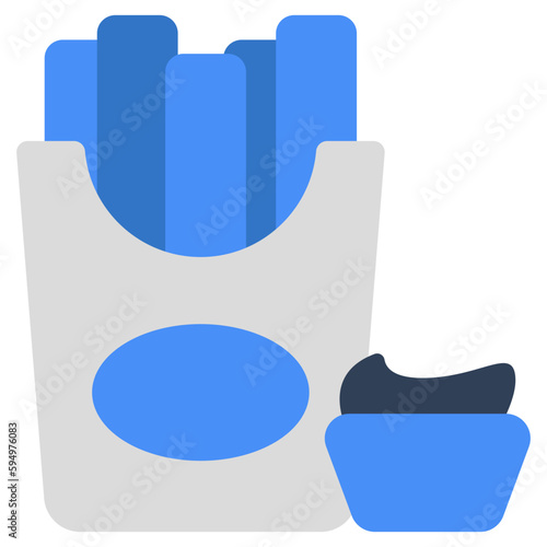 Vector design of fries packet