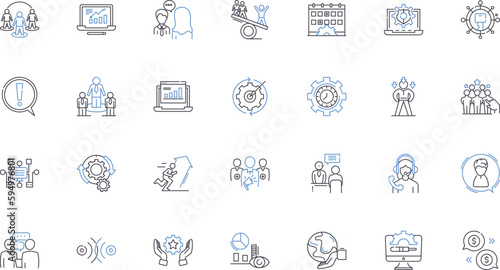 Fellowship unity line icons collection. Bonding, Comradeship, Harmony, Collaboration, Togetherness, Solidarity, Camaraderie vector and linear illustration. Teamwork,Integration,Alliance outline signs
