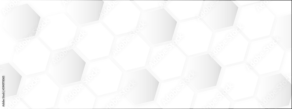 White and grey abstract modern simple style hexagonal graphic concept. Futuristic surface hexagon pattern with light rays. Abstract background with squares. Background with hexagons. White and grey abstract modern simple style hexagonal graphic concept. Futuristic surface hexagon pattern with light rays. Abstract background with squares. Background with hexagons.