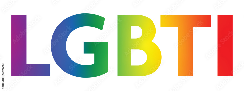 LGBTI word with gradient, community vector background with rainbow colored flag, creative concept for promotion of lesbians, gays, bisexuals and trans people, with black backdrop with. heart shape LGBTI word with gradient, community vector background with rainbow colored flag, creative concept for promotion of lesbians, gays, bisexuals and trans people, with black backdrop with. heart shape