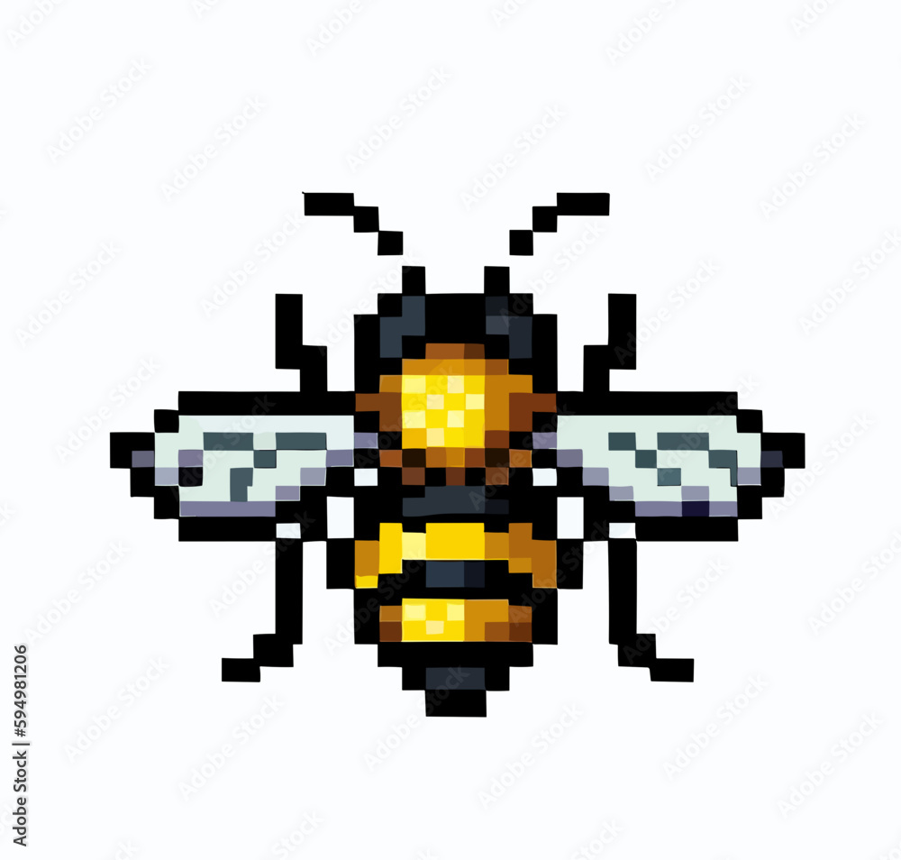 Bee pixel art Bee pixel art
