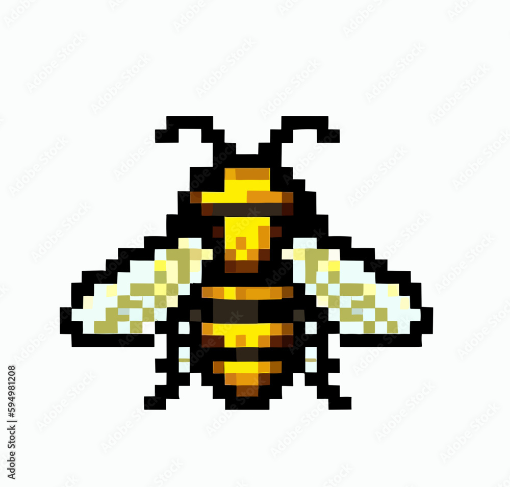 Fototapeta premium Bee pixel art