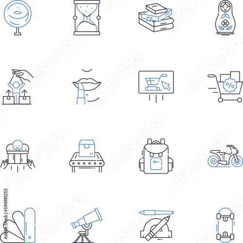 Wholesaler line icons collection. Bulk, Distributor, Supply, Inventory, Stock, Reseller, Supplier vector and linear illustration. Warehouse,Purchase,Order outline signs set