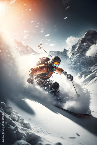 Credible_skiing_full_artistic_volumetric_lighting_bright_cinema