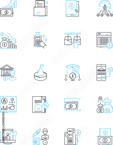 Seed funding linear icons set. Investment, Startups, Entrepreneurship, Capital, Angel, Venture, Financing line vector and concept signs. Equity,Funding,Incubator outline illustrations