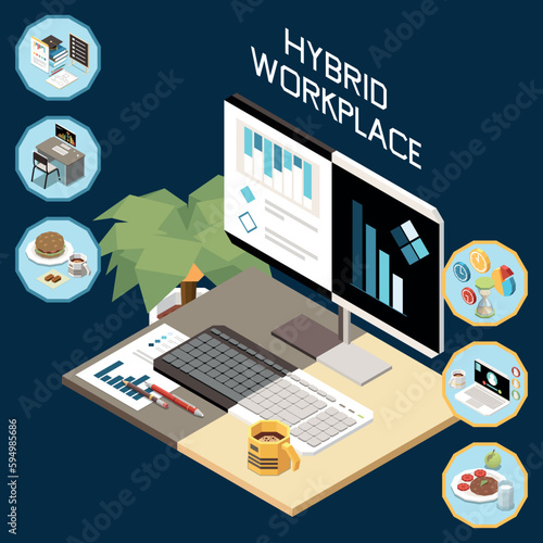 Hybrid Work Concept