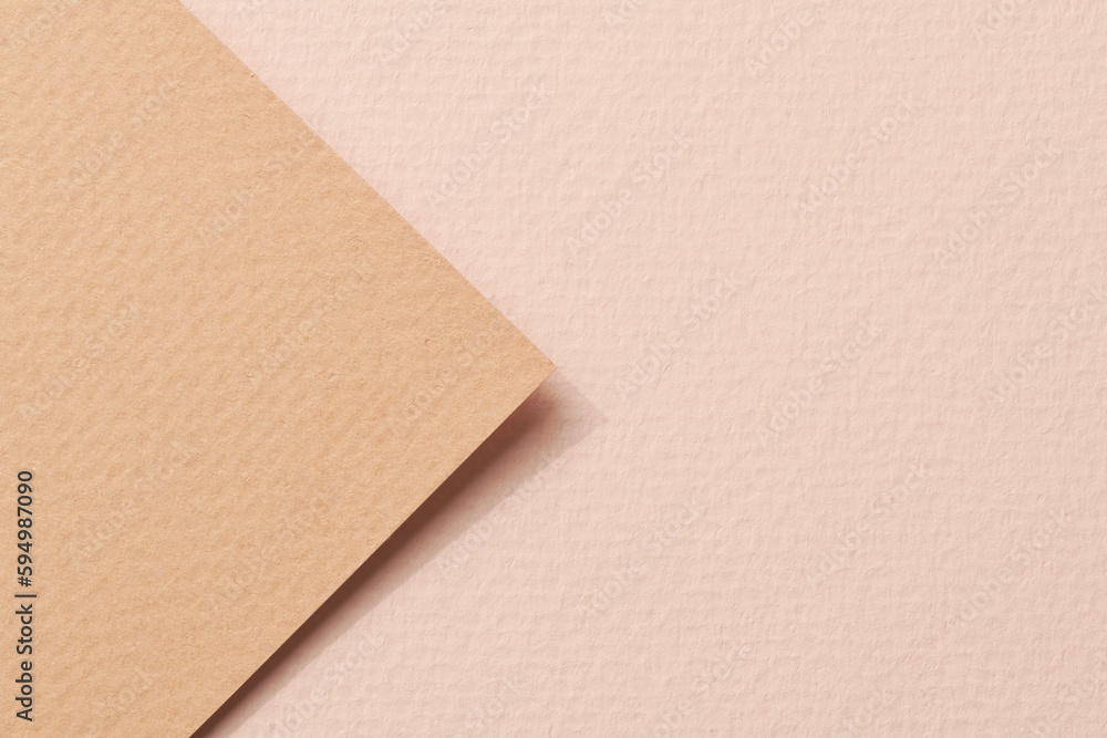 Rough kraft paper background, paper texture different shades of beige Mockup with copy space for text Rough kraft paper background, paper texture different shades of beige Mockup with copy space for text
