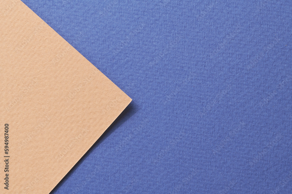 Rough kraft paper background, paper texture blue beige colors. Mockup with copy space for text Rough kraft paper background, paper texture blue beige colors. Mockup with copy space for text