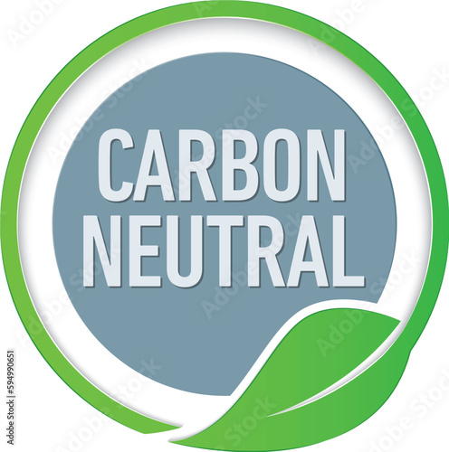 Carbon neutral eco friendly symbol