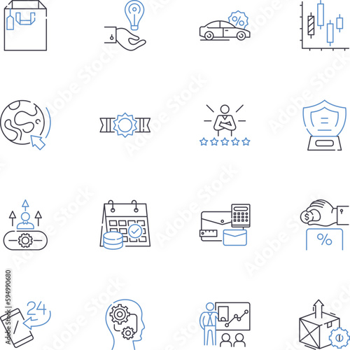 Pre-order bonuses line icons collection. Incentives, Gifts, Rewards, Exclusives, Discounts, Offers, Bonuses vector and linear illustration. Perks,Benefits,Privileges outline signs set