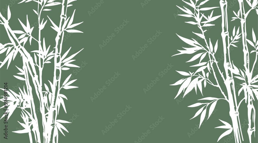 Obraz premium Bamboo tree, Hand drawn style. Vector.