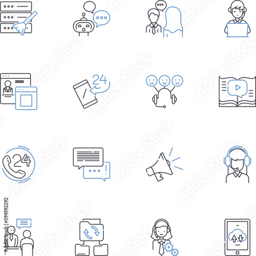 Broadband connections line icons collection. Fiber, WiFi, High-speed, Cable, Modem, Nerk, DSL vector and linear illustration. Router,Internet,Bandwidth outline signs set