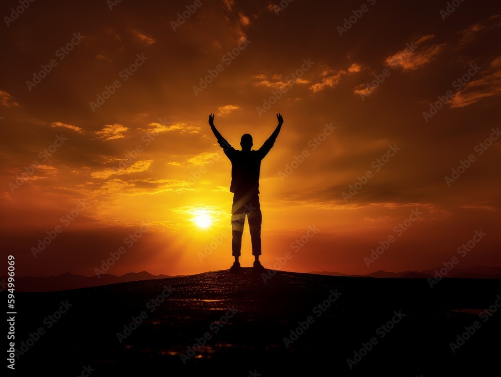 The silhouette of success The silhouette of success