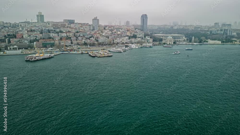 Timelapse of Istanbul around Kabatas ferry terminal and Halych Timelapse of Istanbul around Kabatas ferry terminal and Halych