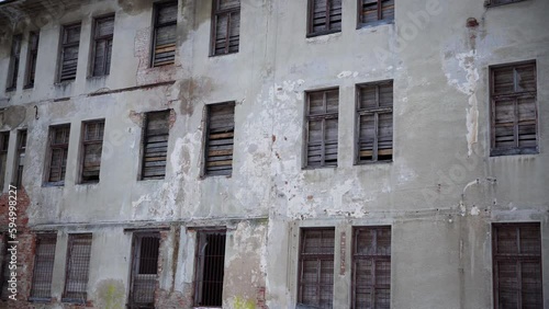 Wallpaper Mural Facade of an abandoned building in the old town of Kaunas, Lithuania Torontodigital.ca