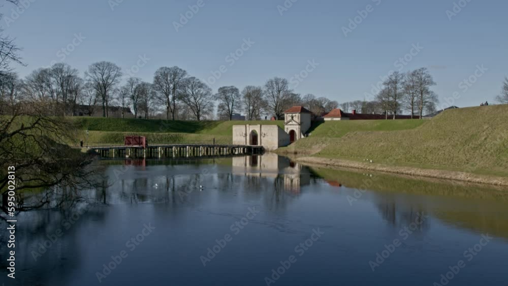 Beautiful entrance of Kastellet fortress in Copenhagen, Denmark Beautiful entrance of Kastellet fortress in Copenhagen, Denmark
