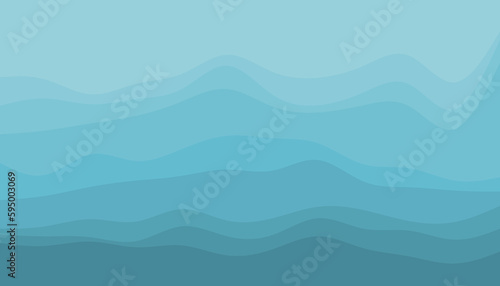 abstract and minimal background with smooth blue ocean waves 