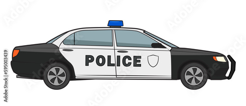 Police car - vector stock illustration.