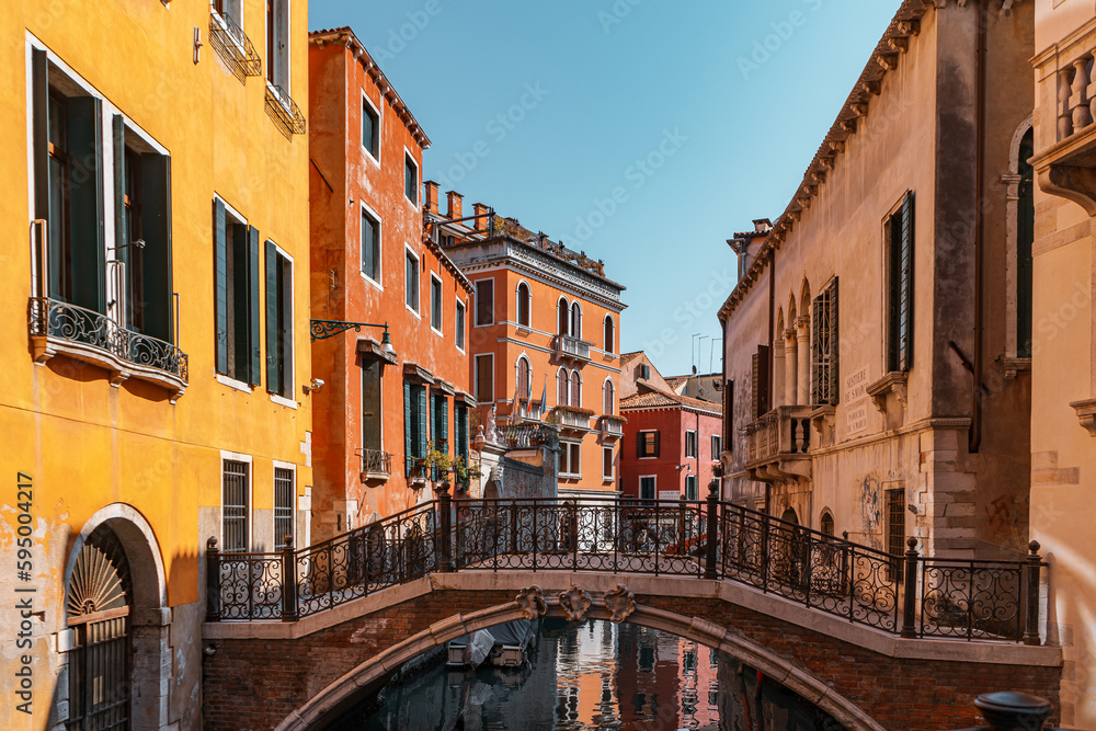 Gorgeous Venice Italy bathed in warm sunlight, picturesque scenes