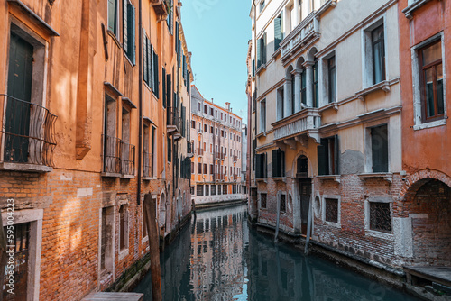 Gorgeous Venice Italy bathed in warm sunlight  picturesque scenes