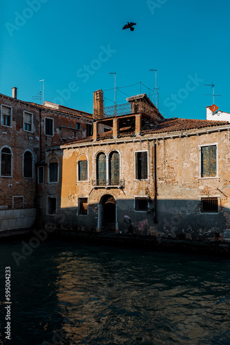 Picturesque view of Venice, Italy, filled with warm natural light